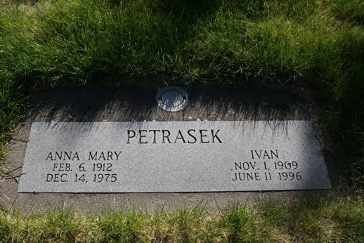 Ivan Petrasek and Anna Petrasek Grave