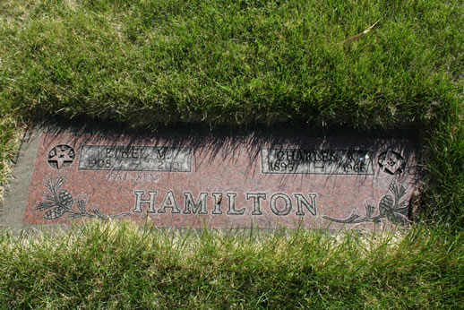 Ethel Hamilton and Charles Hamilton Grave