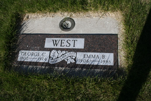 George West and Emma West Grave