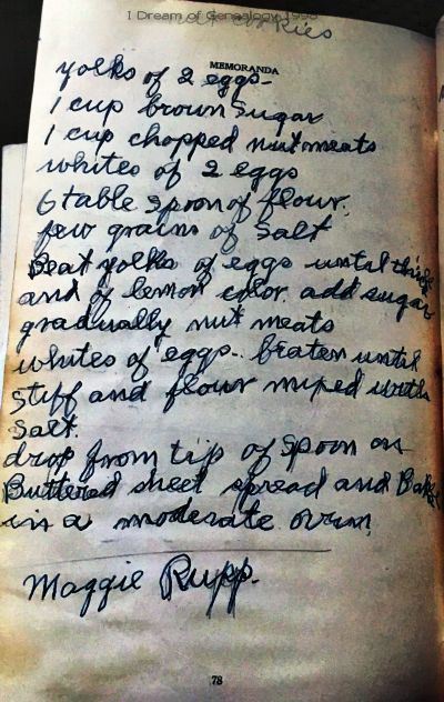 Piedmont Community Cookbook Recipes 1913